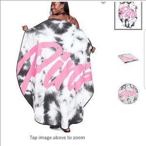 Vs pink round beach towel